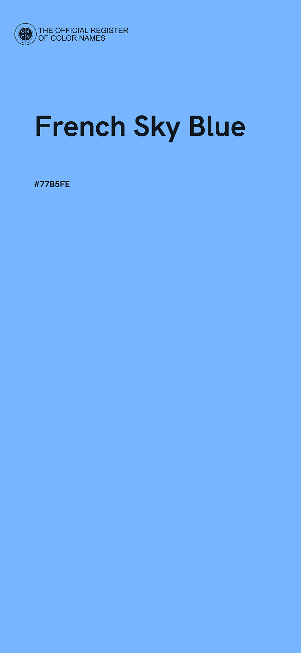 #77B5FE - French Sky Blue color image