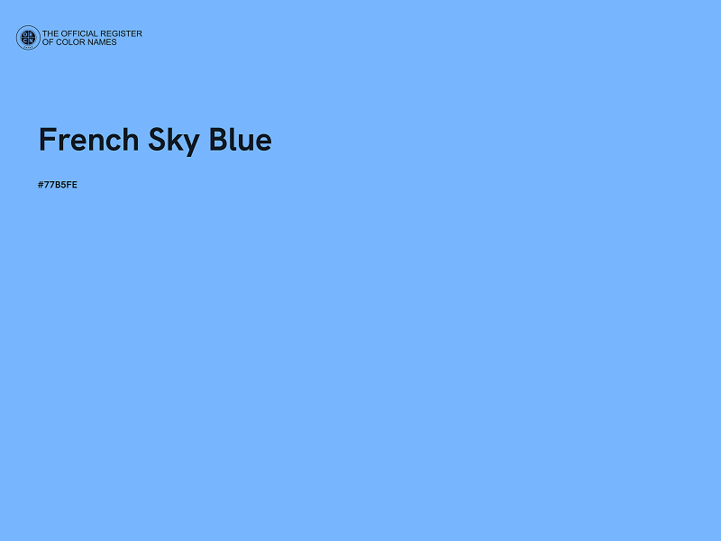 #77B5FE - French Sky Blue color image