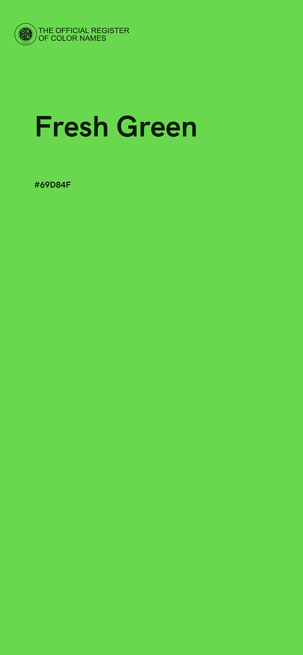 #69D84F - Fresh Green color image