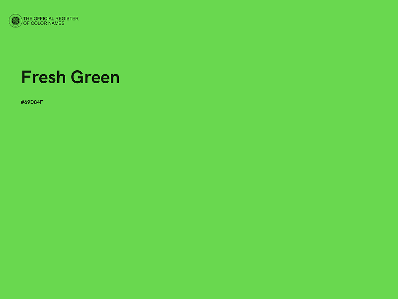 #69D84F - Fresh Green color image