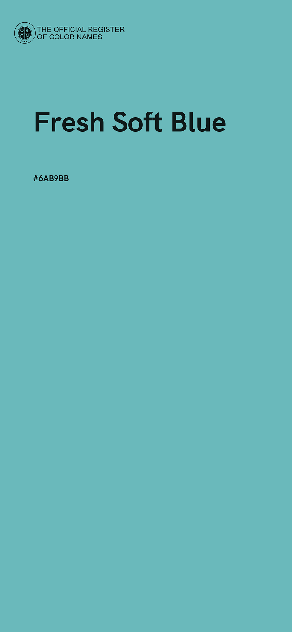 #6AB9BB - Fresh Soft Blue color image