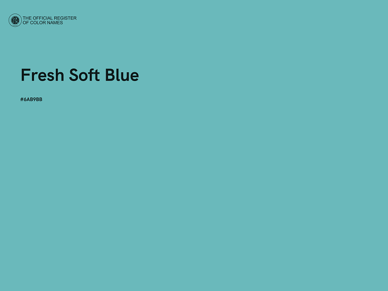 #6AB9BB - Fresh Soft Blue color image