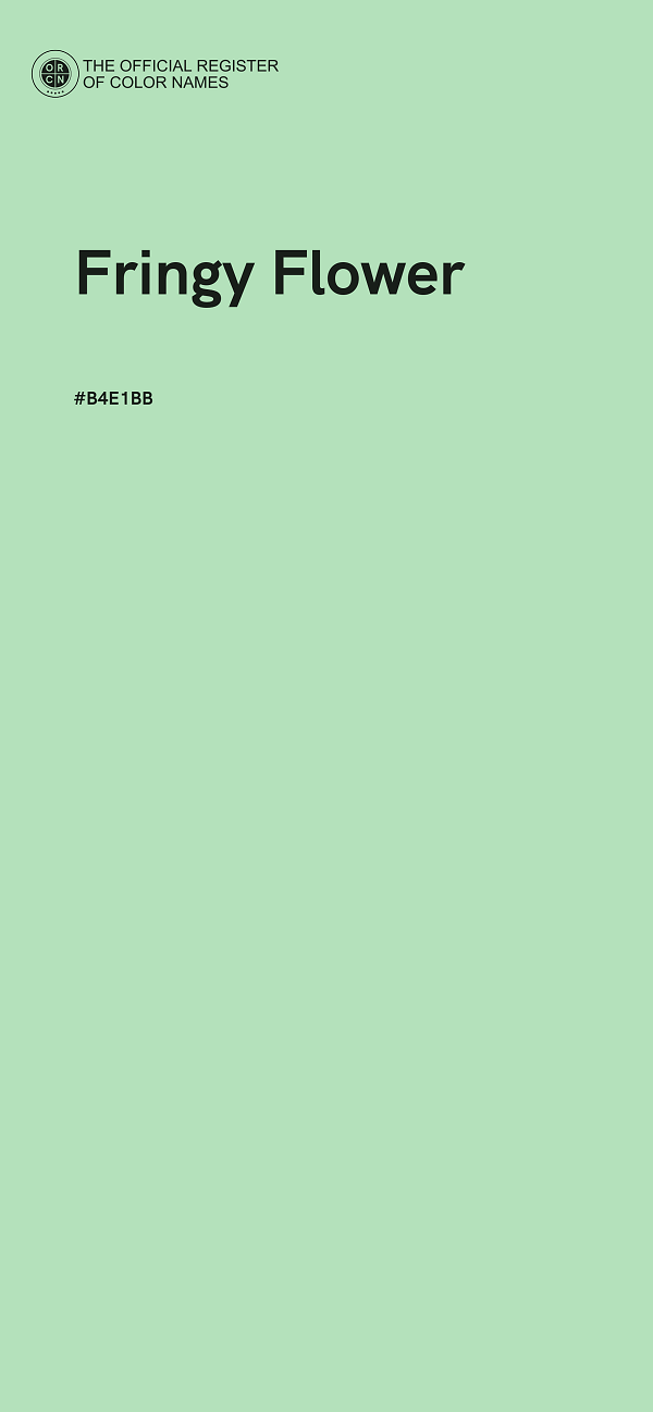 #B4E1BB - Fringy Flower color image