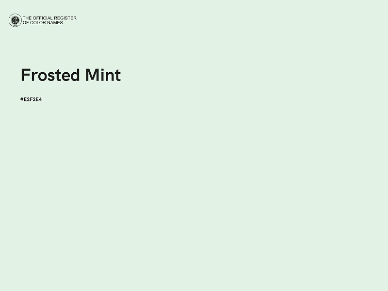#E2F2E4 - Frosted Mint color image