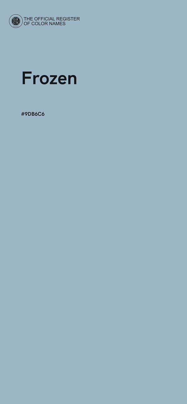 #9DB6C6 - Frozen color image