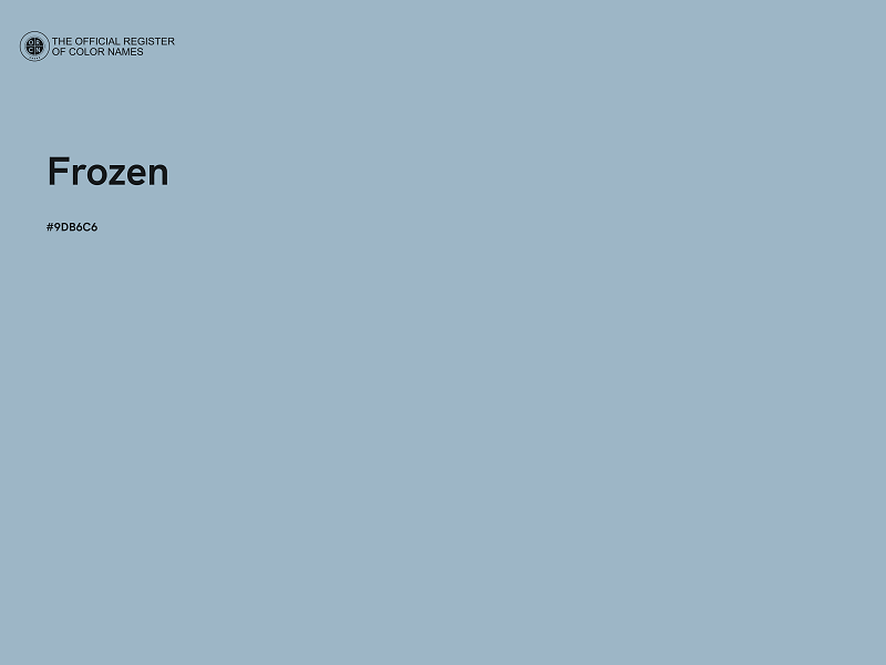 #9DB6C6 - Frozen color image