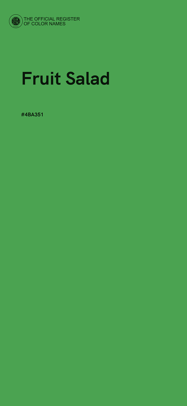 #4BA351 - Fruit Salad color image