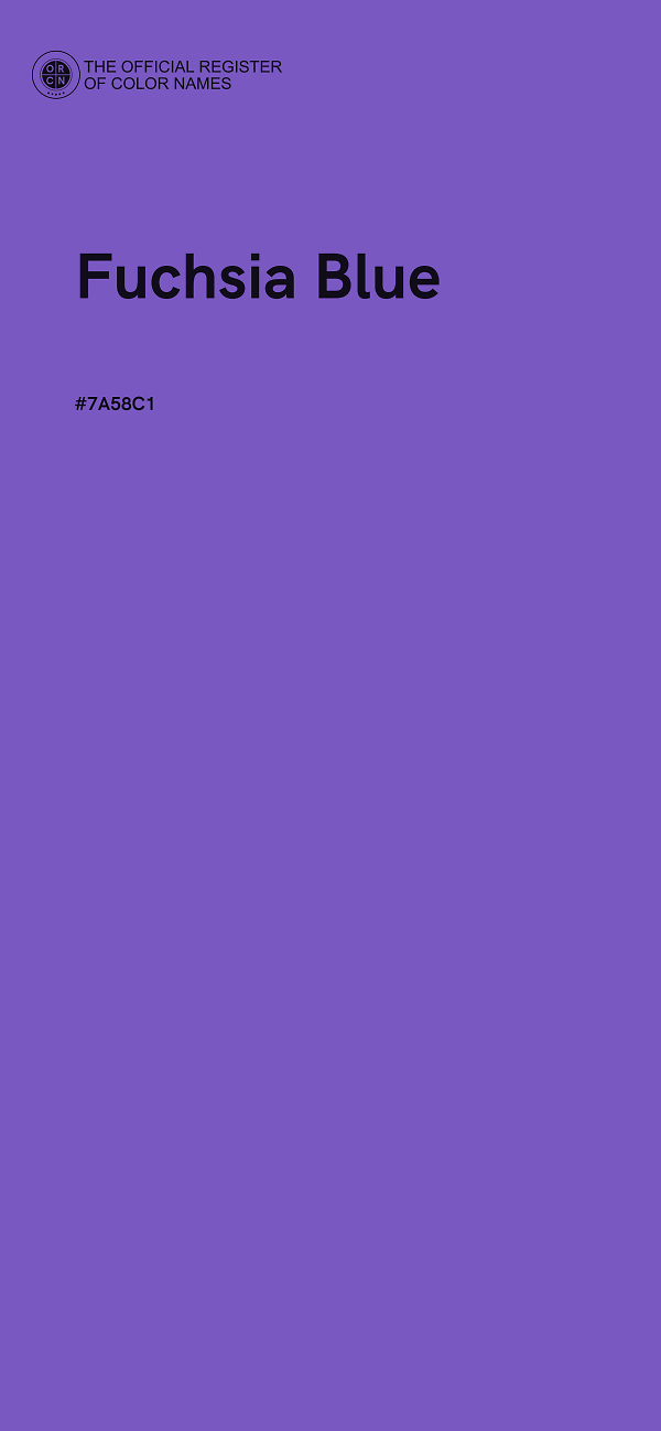 #7A58C1 - Fuchsia Blue color image