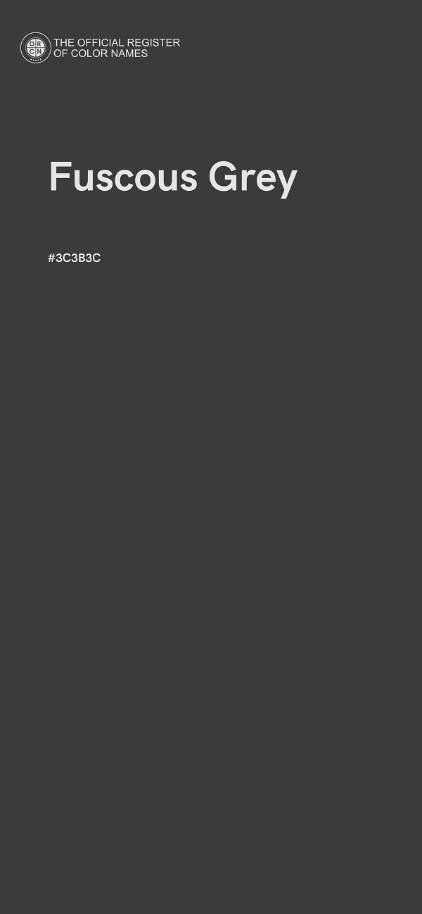 #3C3B3C - Fuscous Grey color image