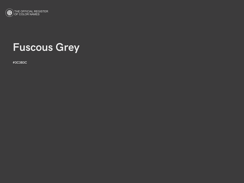 #3C3B3C - Fuscous Grey color image