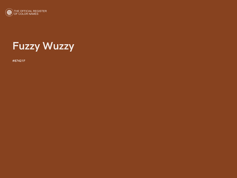 #87421F - Fuzzy Wuzzy color image