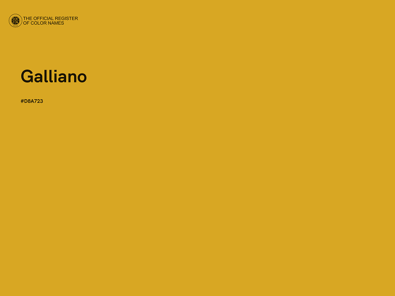 #D8A723 - Galliano color image