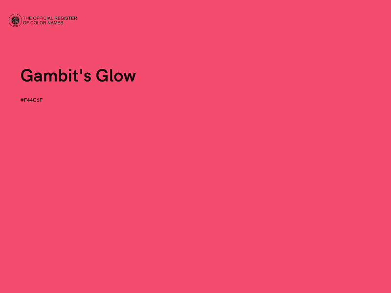 #F44C6F - Gambit's Glow color image