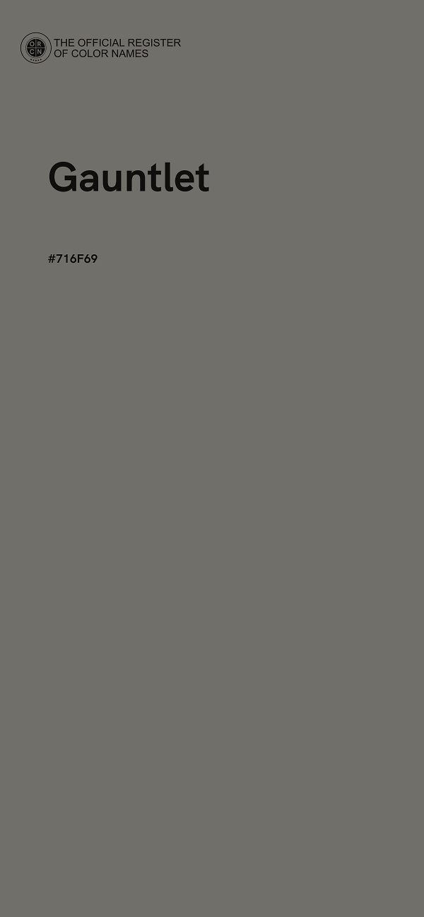 #716F69 - Gauntlet color image