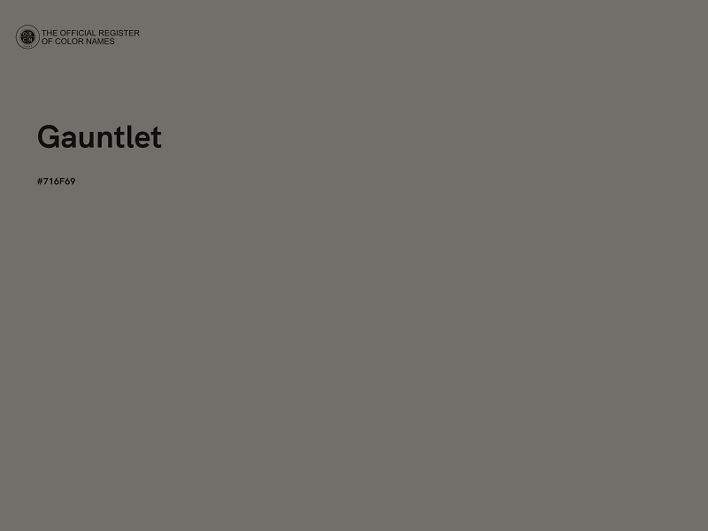 #716F69 - Gauntlet color image