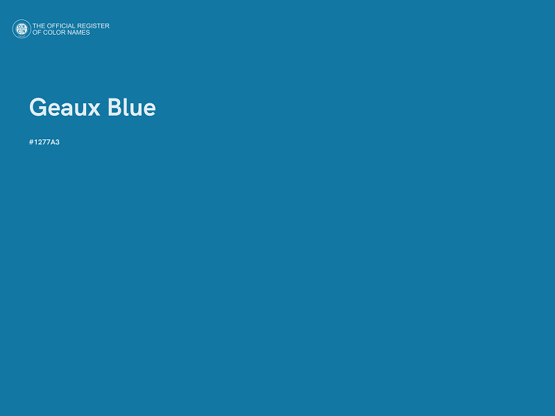 #1277A3 - Geaux Blue color image