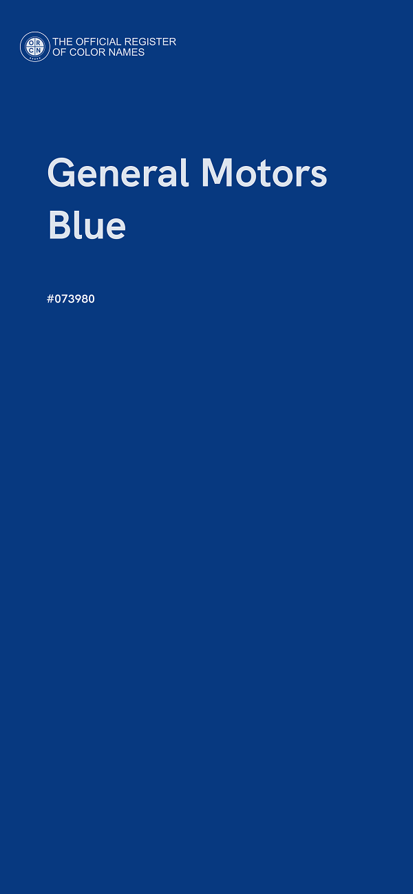#073980 - General Motors Blue color image