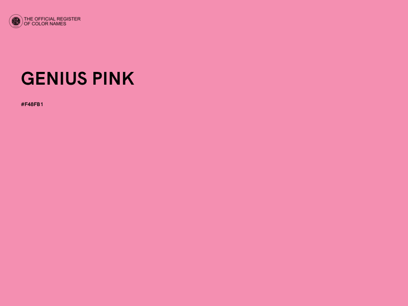 #F48FB1 - GENIUS PINK color image