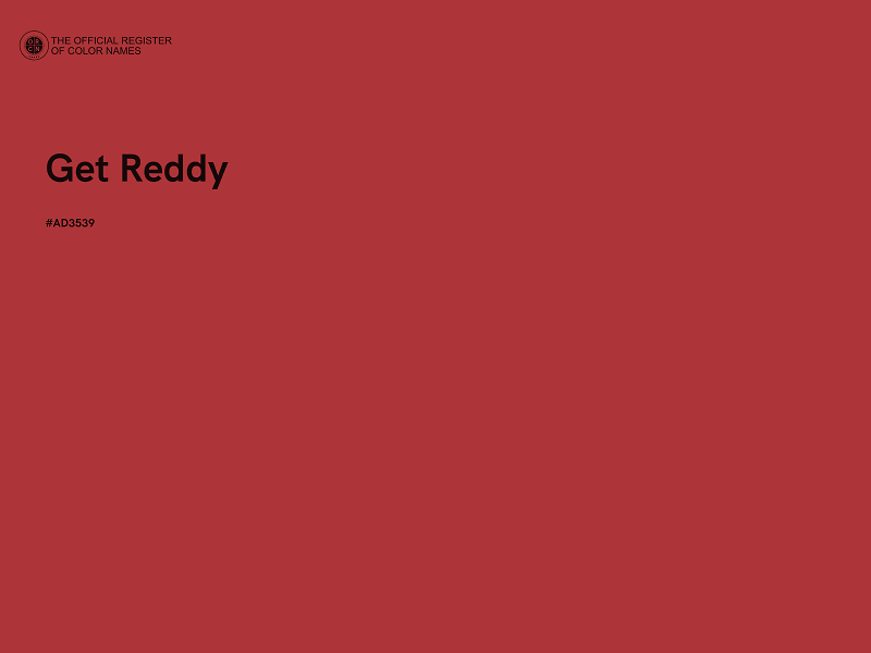 #AD3539 - Get Reddy color image