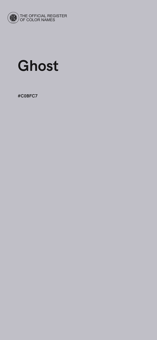 #C0BFC7 - Ghost color image