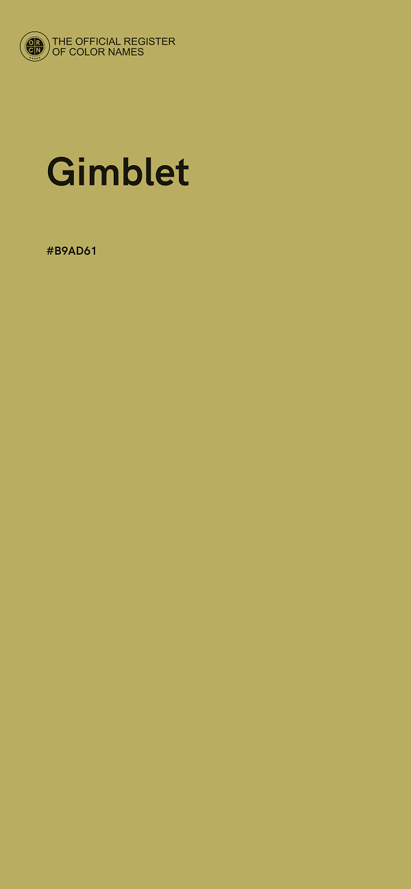 #B9AD61 - Gimblet color image