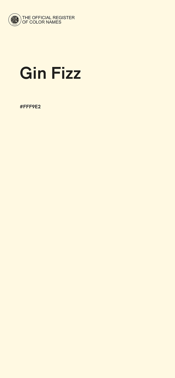 #FFF9E2 - Gin Fizz color image