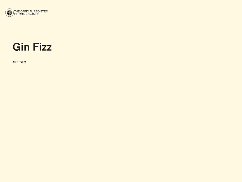 #FFF9E2 - Gin Fizz color image