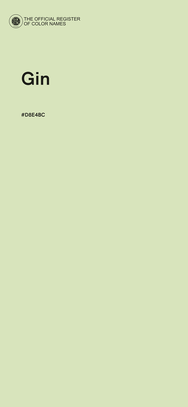 #D8E4BC - Gin color image
