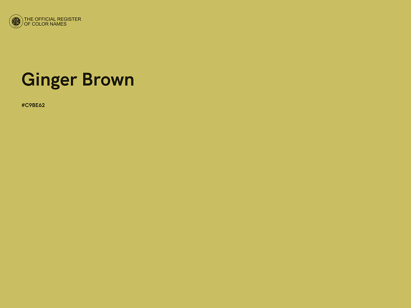 #C9BE62 - Ginger Brown color image