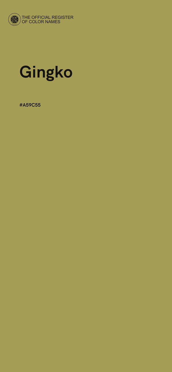 #A59C55 - Gingko color image