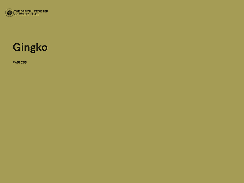 #A59C55 - Gingko color image