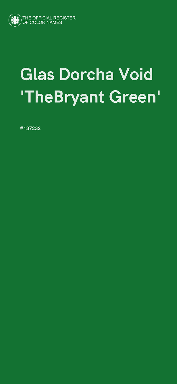 #137232 - Glas Dorcha Void 'TheBryant Green' color image