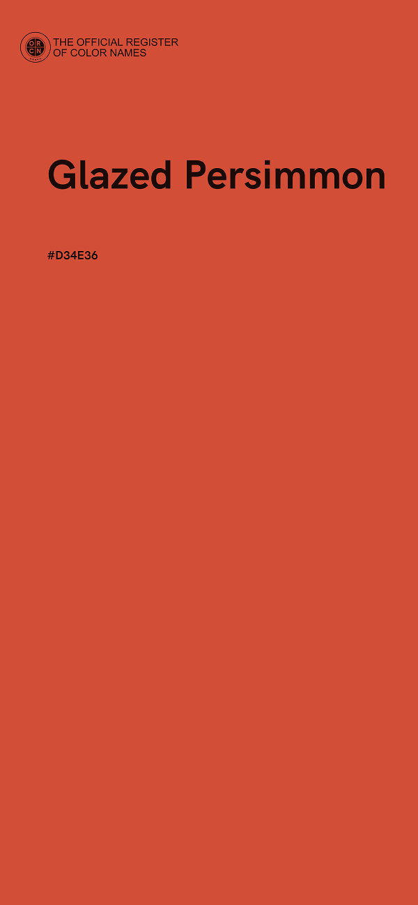#D34E36 - Glazed Persimmon color image