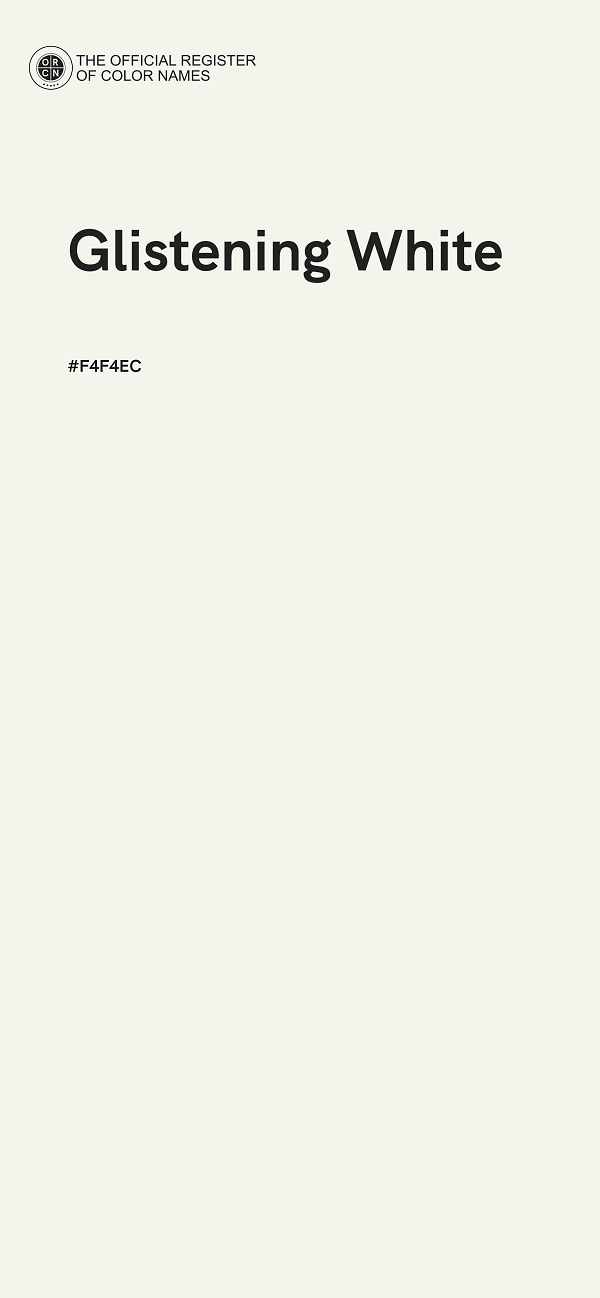 #F4F4EC - Glistening White color image
