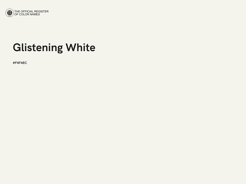#F4F4EC - Glistening White color image