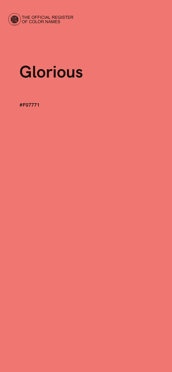 #F07771 - Glorious color image