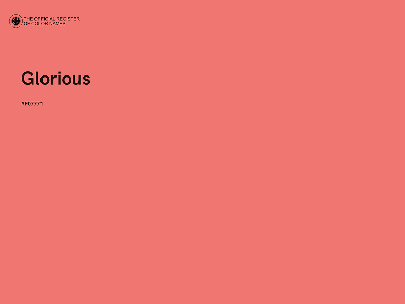 #F07771 - Glorious color image