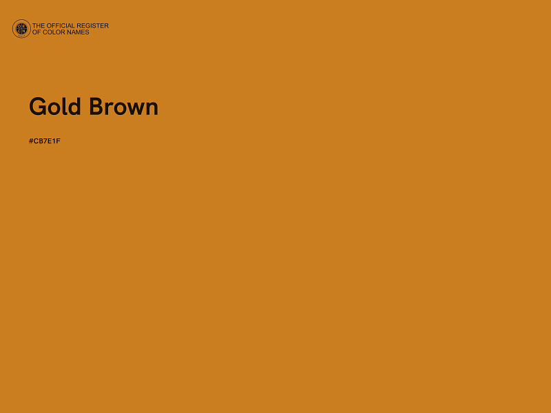 #CB7E1F - Gold Brown color image