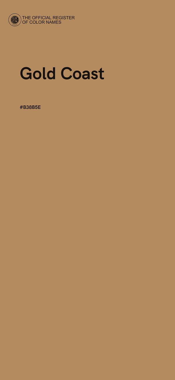 #B38B5E - Gold Coast color image
