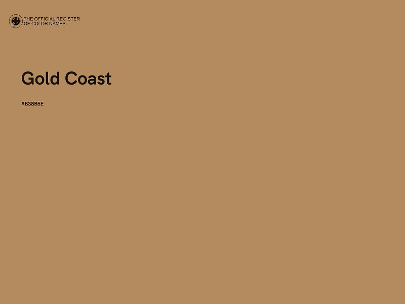 #B38B5E - Gold Coast color image