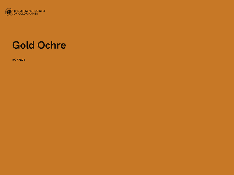 #C77826 - Gold Ochre color image