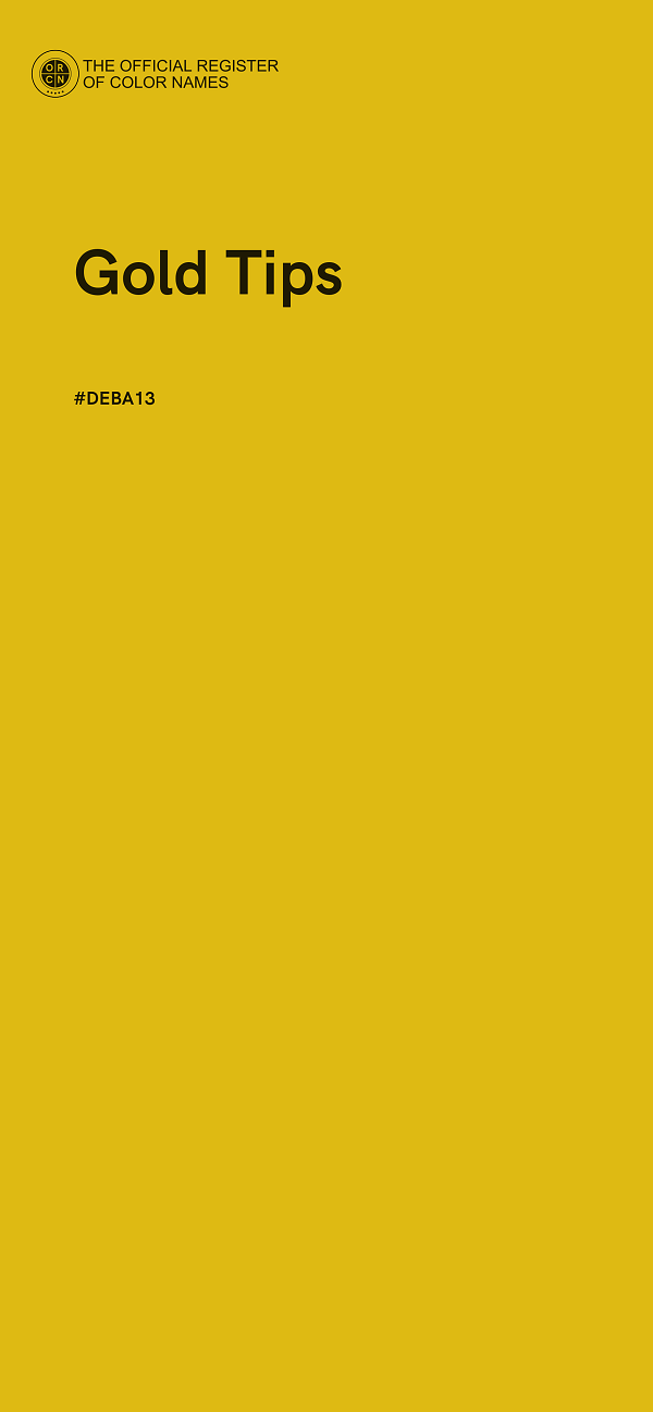 #DEBA13 - Gold Tips color image