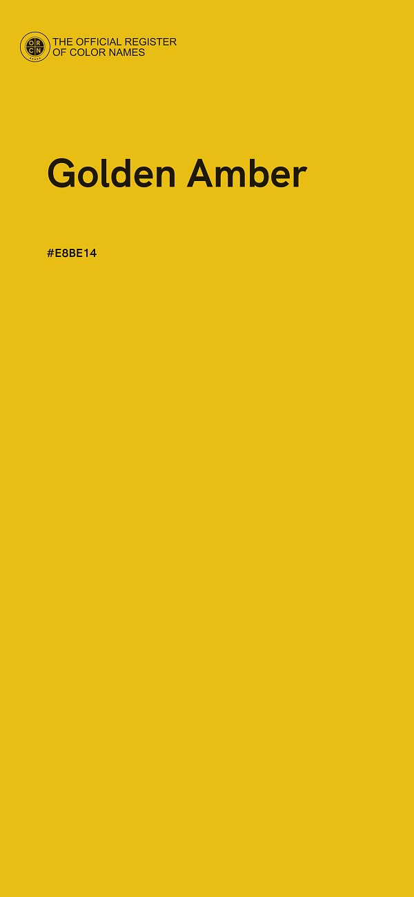#E8BE14 - Golden Amber color image