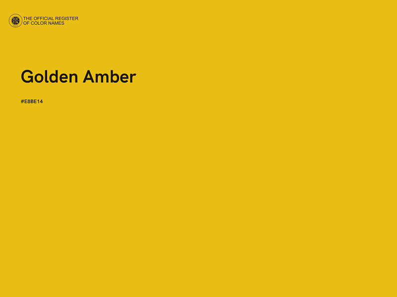 #E8BE14 - Golden Amber color image