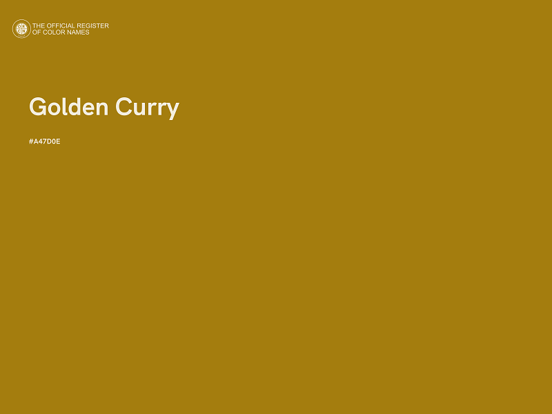 #A47D0E - Golden Curry color image