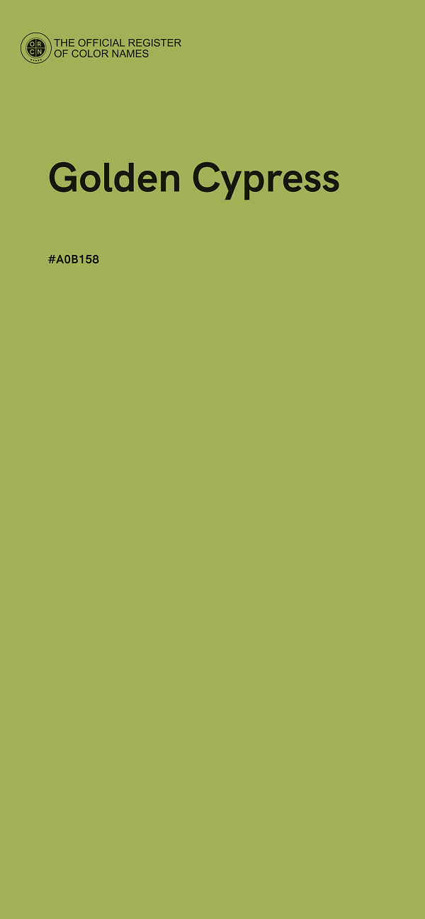 #A0B158 - Golden Cypress color image