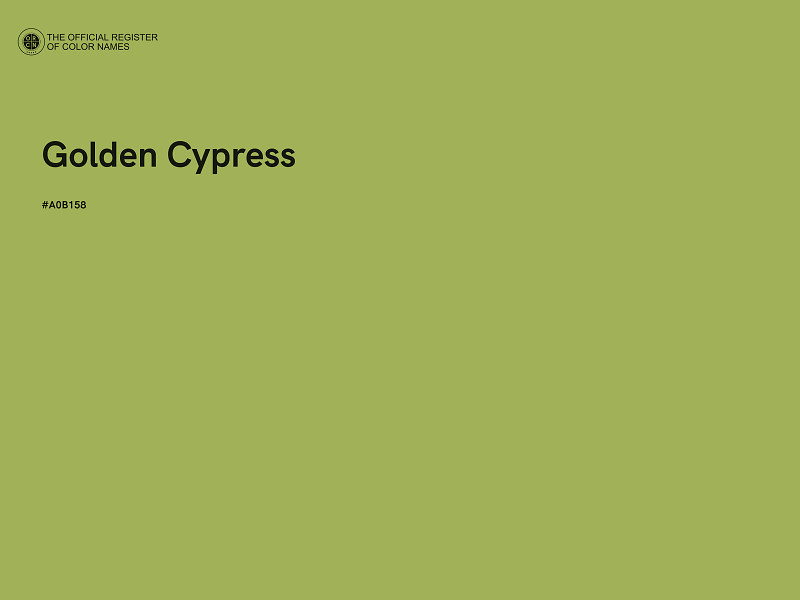 #A0B158 - Golden Cypress color image