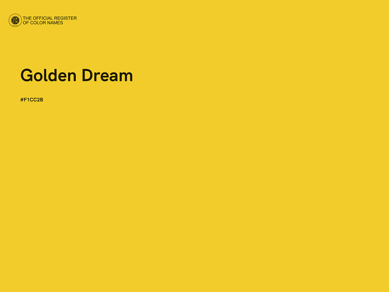 #F1CC2B - Golden Dream color image