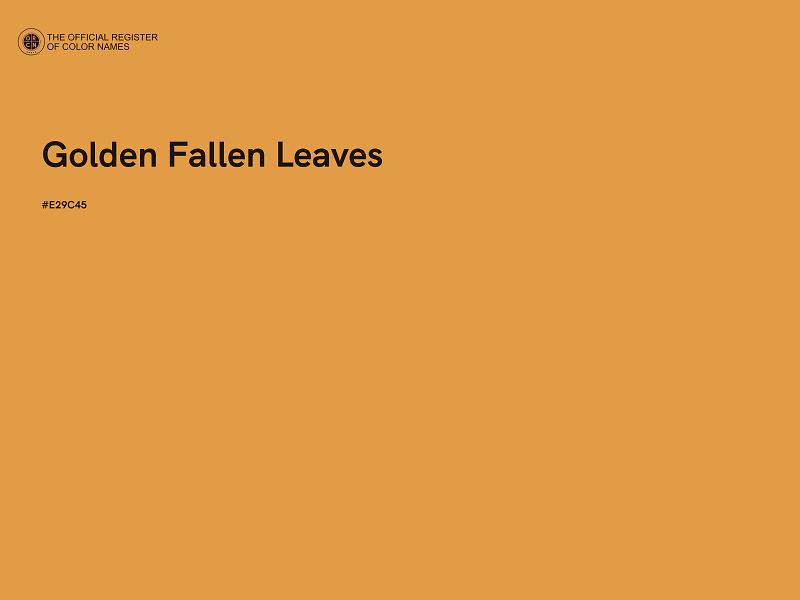 #E29C45 - Golden Fallen Leaves color image