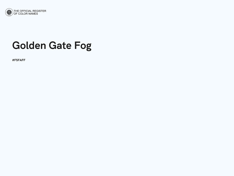 #F5FAFF - Golden Gate Fog color image